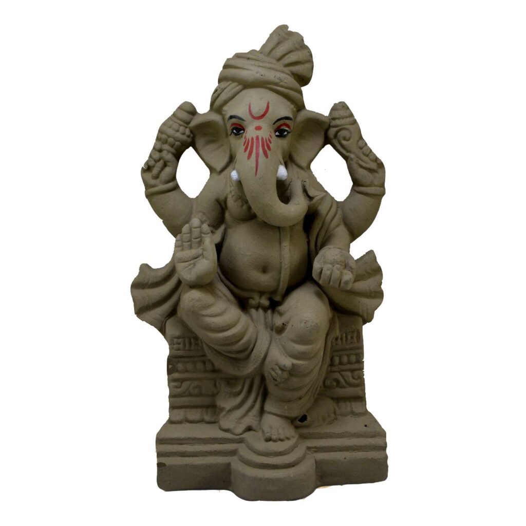 Eco Friendly Clay Ganpati Idol Mud Ganesha For Home Visarjan - Eco 