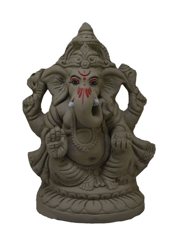 Eco-friendly Ganesha Idol natural gray clay kacchi mitti Ganpati for ...