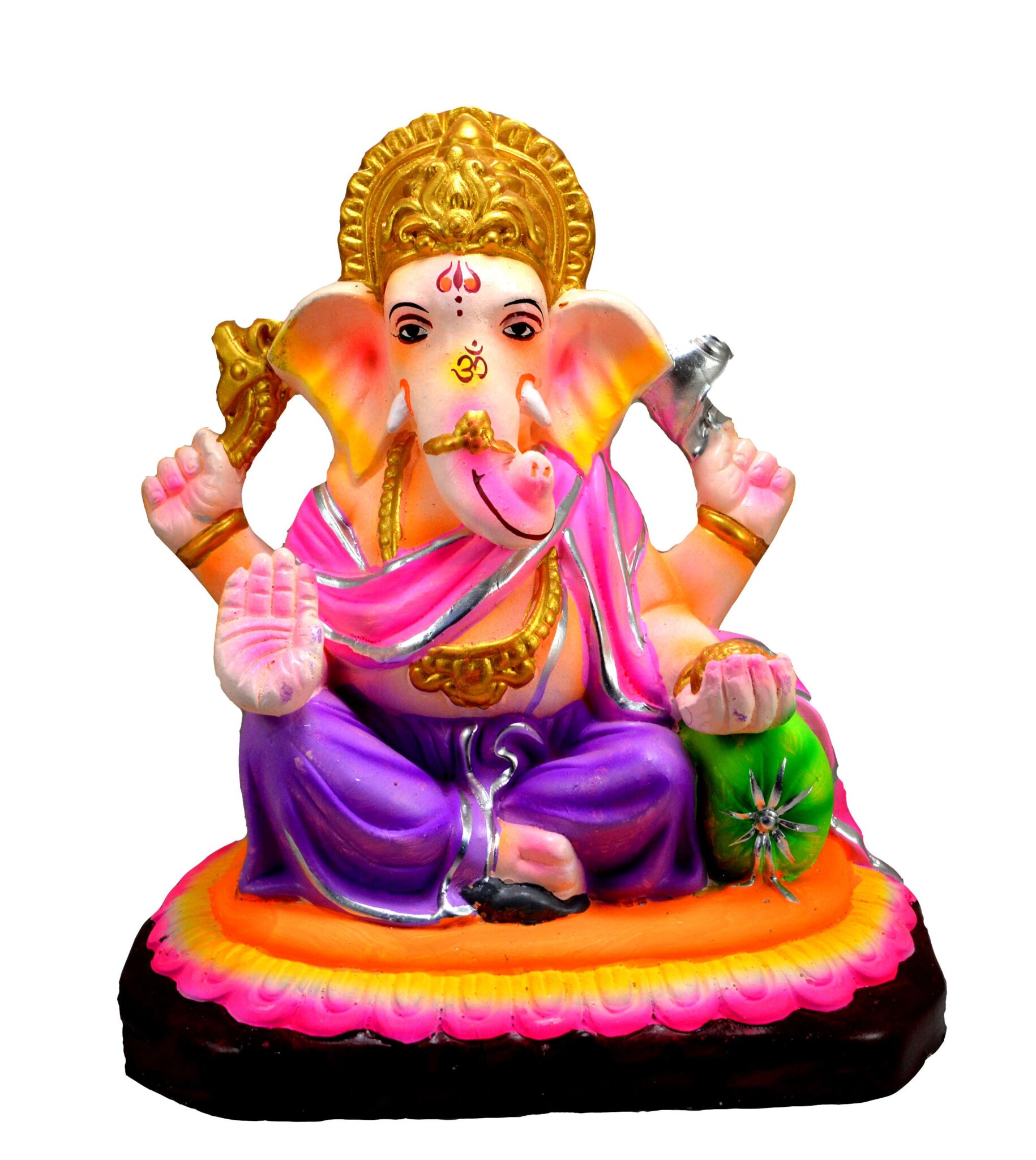 Ecofriendly Clay Ganpati Idol Lord Ganesha Statue 9 Inches Eco