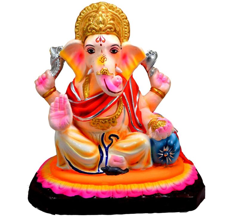 Eco-friendly Clay Ganpati Idol Lord Ganesha Statue – 9 Inches - Eco ...