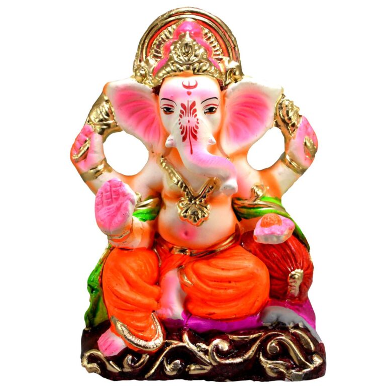 Eco-friendly Ganesha Idol Royal Lord Ganpati Bappa Water Soluble Ganesh ...