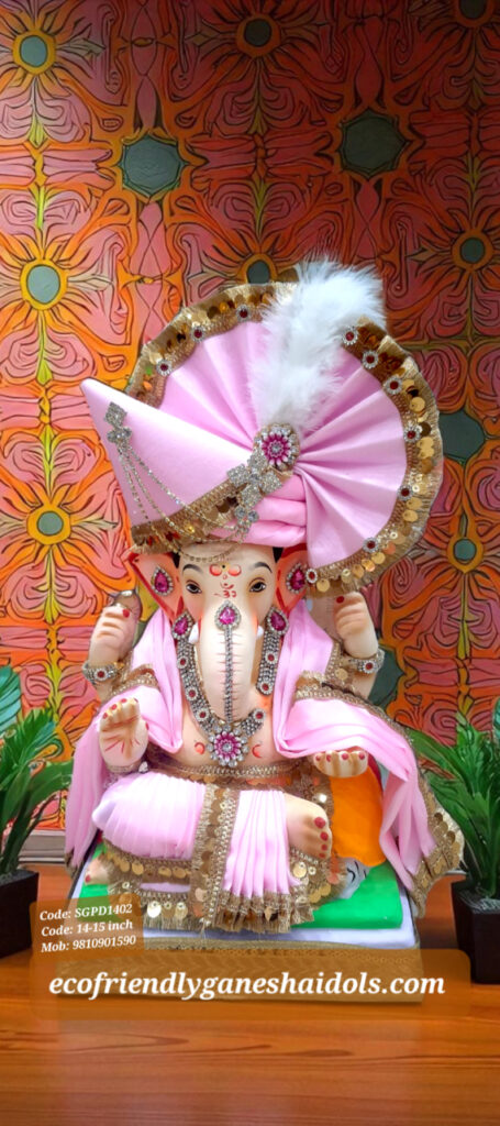 fully decorated eco-friendly ganesha idols in delhi / ncr Ganpati bappa murti