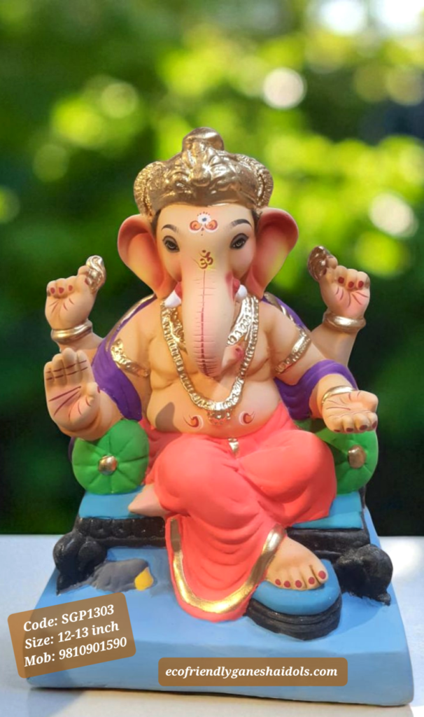 eco-friendly ganesha shadu mitti idols in delhi / ncr