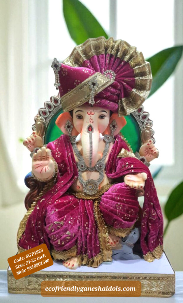 eco-friendly ganesha shadu mitti idols in delhi / ncr Ganpati bappa murti