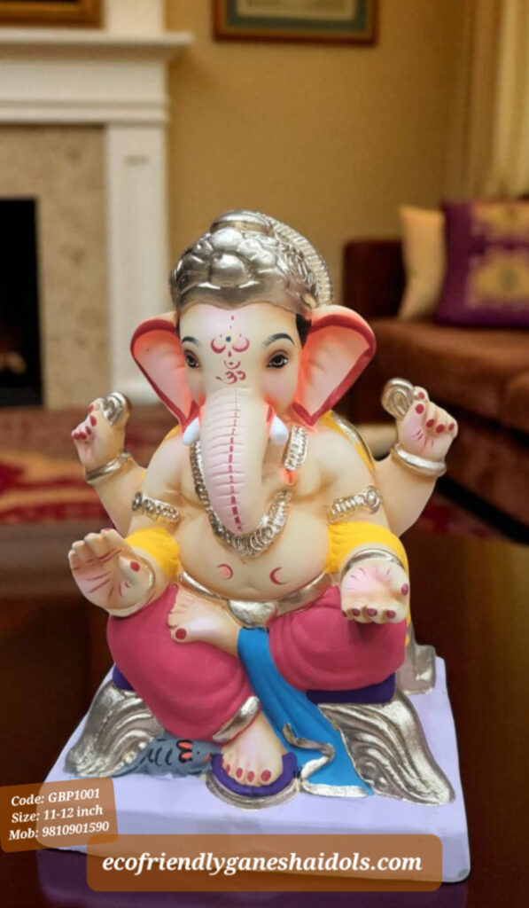 eco-friendly ganesha shadu mitti idols in delhi / ncr Ganpati bappa murti