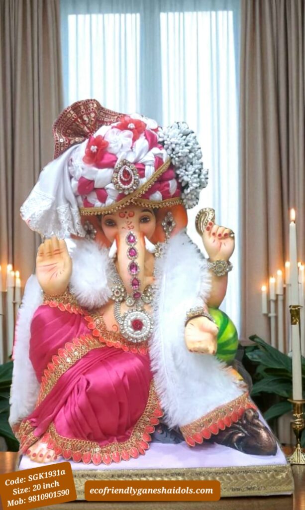 eco-friendly ganesha shadu mitti idols in delhi / ncr
