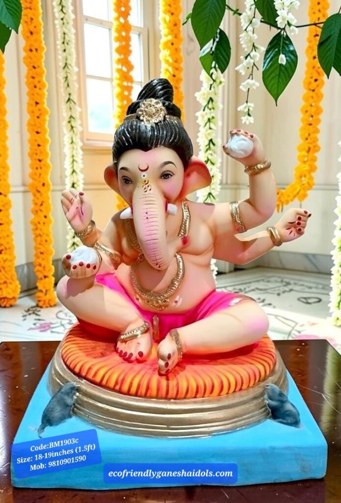 bal ganesha eco-friendly ganesha shadu mitti idols in delhi / ncr