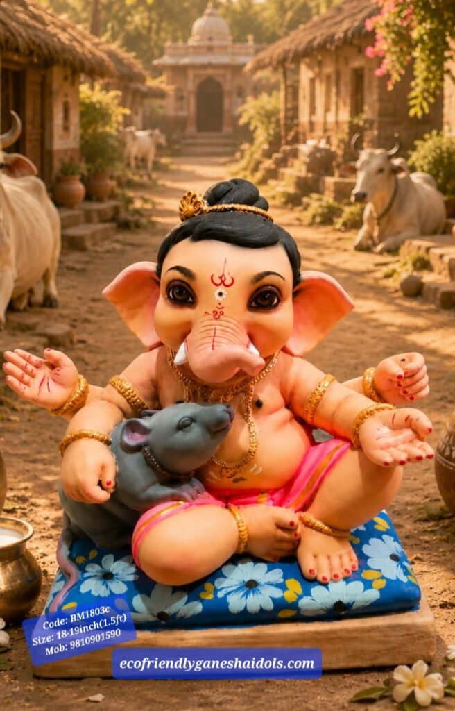 bal ganesha eco-friendly ganesha shadu mitti idols in delhi / ncr