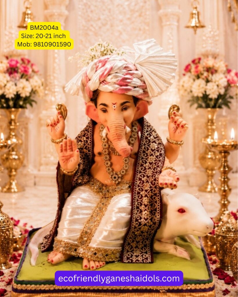 eco-friendly ganesha shadu mitti idols in delhi / ncr