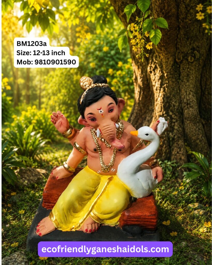 bal ganesha eco-friendly ganesha shadu mitti idols in delhi / ncr