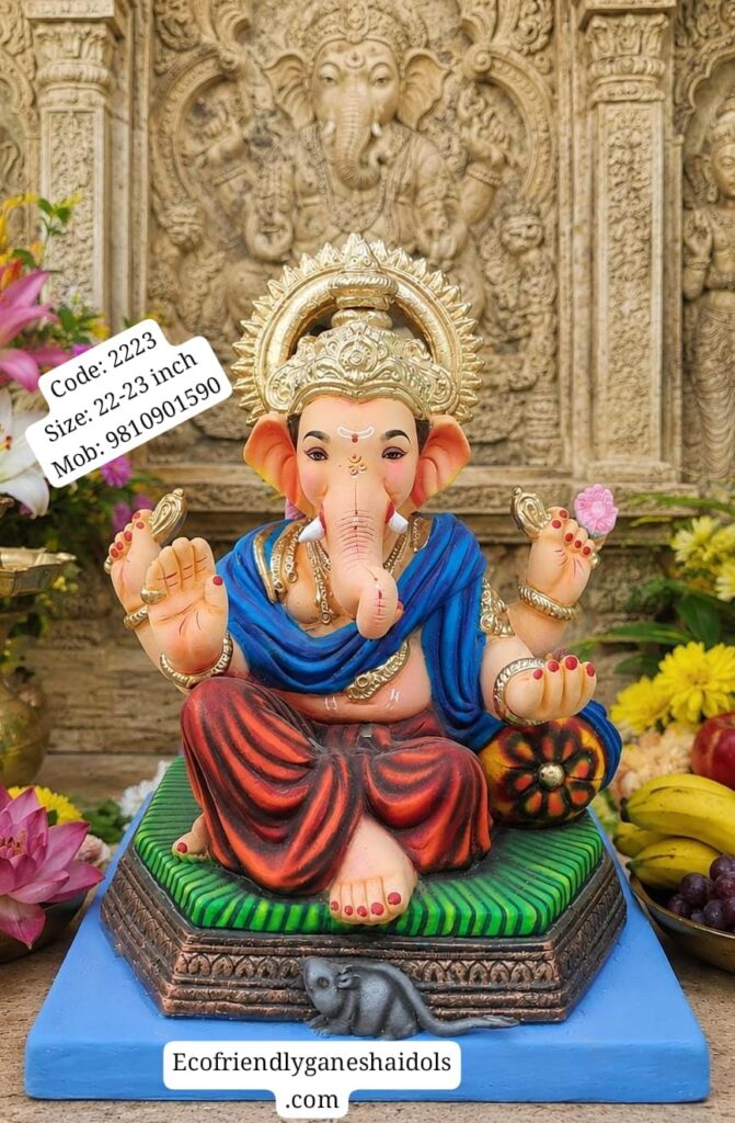 eco-friendly ganpati clay shadu mitti idols in delhi